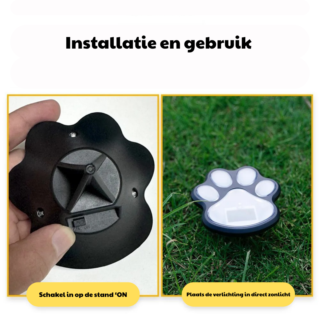 KittySteps™ Solar Kattenpootjes Tuinverlichting
