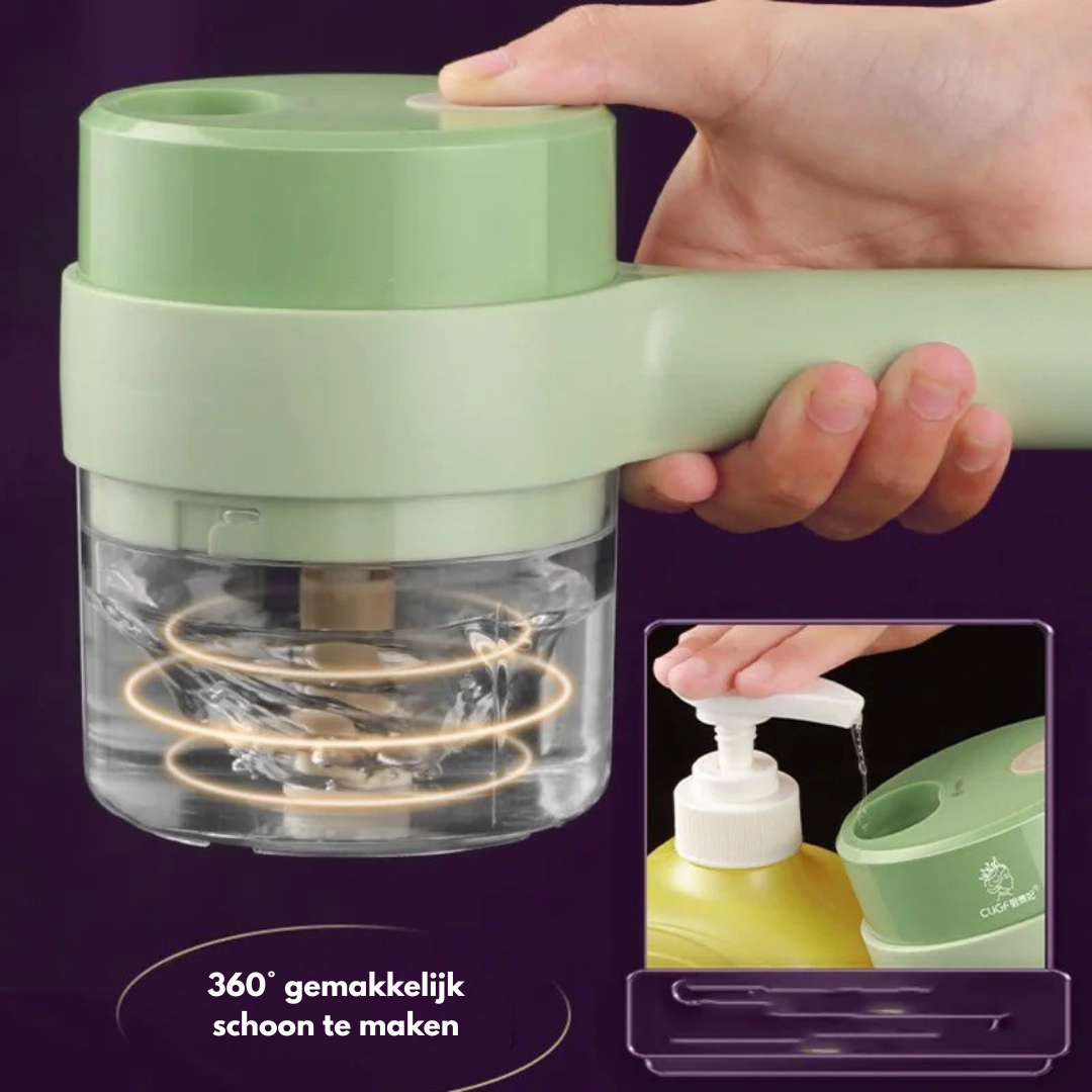ChopMaster™ Draagbare Elektrische 3-in-1 Groentehakker, Snijder & Molen