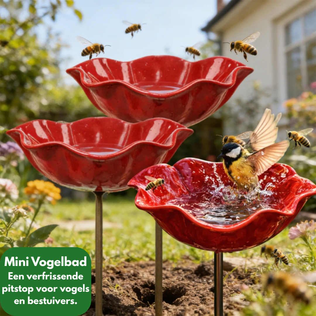 NectarPoppy™ – Klaproos Waterstation voor Vogels & Bijen