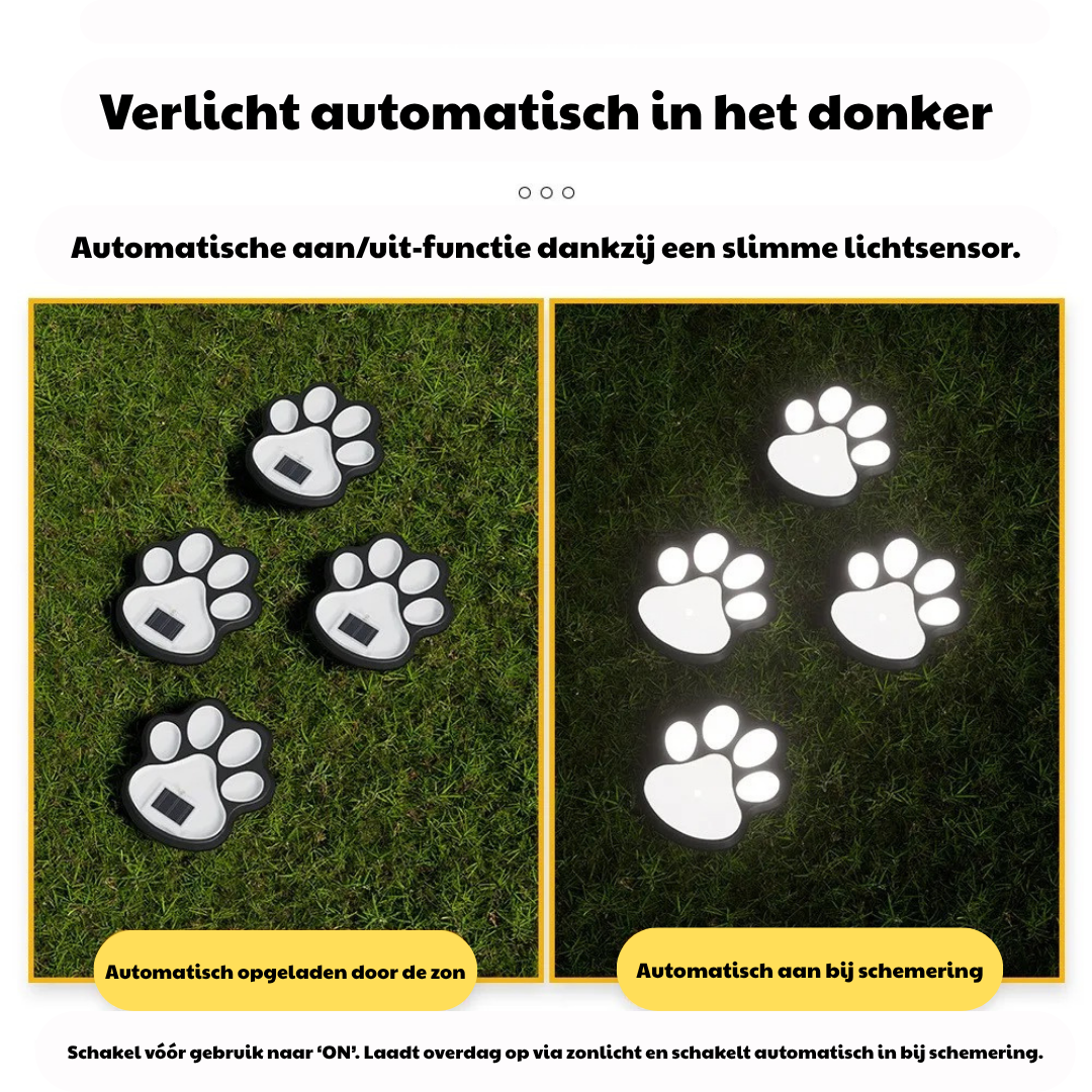 KittySteps™ Solar Kattenpootjes Tuinverlichting