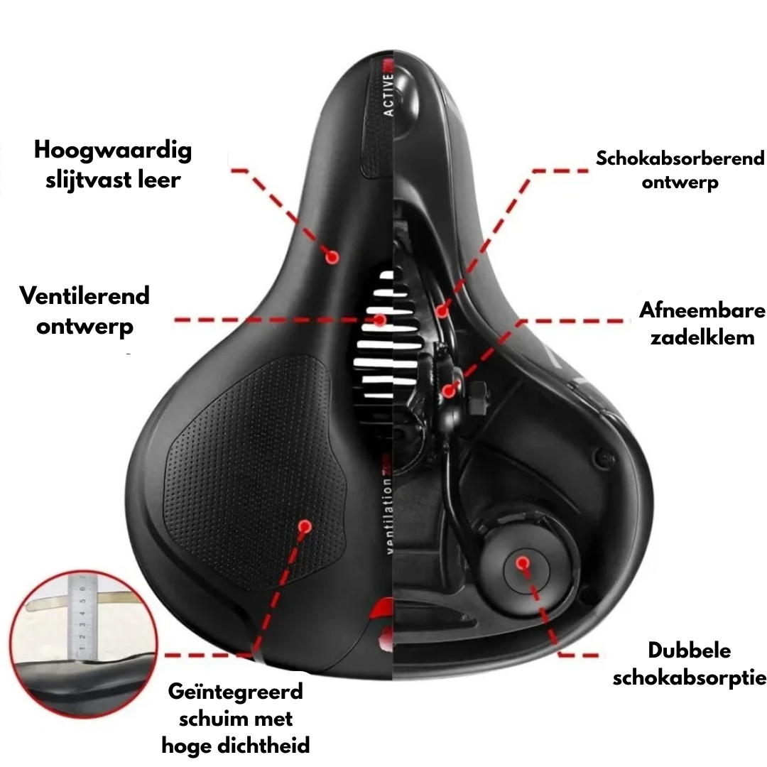 AeroGel™ Gel Fietszadel – Ergonomisch Comfort & Drukverlichting