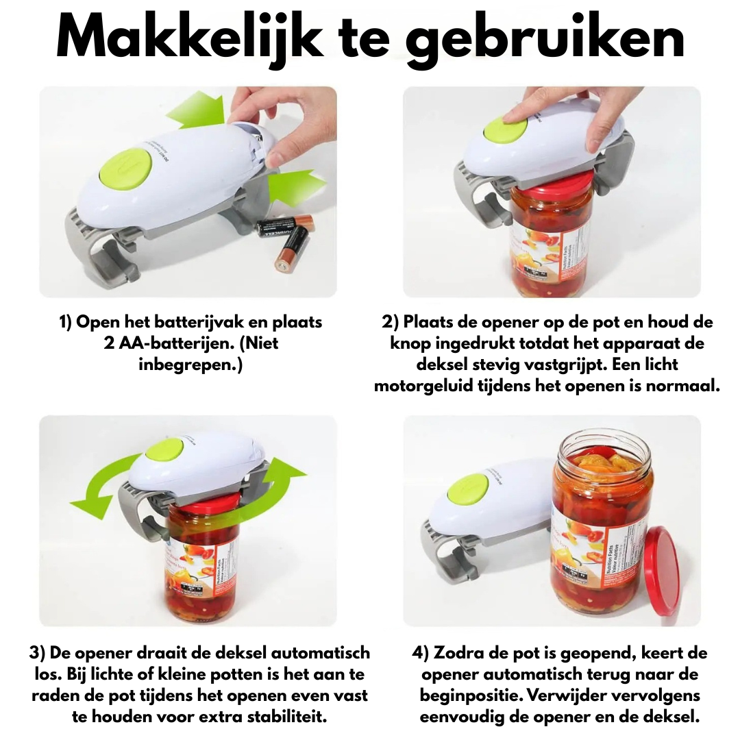 OpenEase™ – Automatische pot- en dekselopener