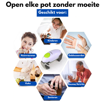 OpenEase™ – Automatische pot- en dekselopener
