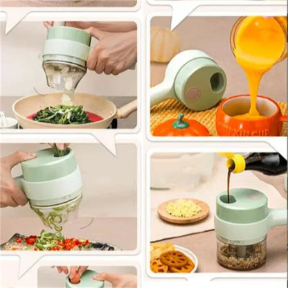 ChopMaster™ Draagbare Elektrische 3-in-1 Groentehakker, Snijder & Molen
