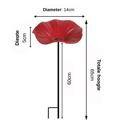 NectarPoppy™ – Klaproos Waterstation voor Vogels & Bijen