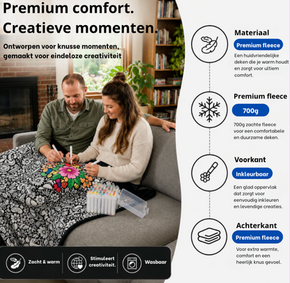 ColorBlanket™ – Jouw Persoonlijke Inkleurbare Deken