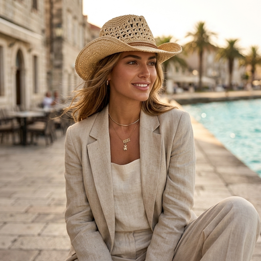Riviera™ - Zomerse Rieten Hoed voor Vrouwen